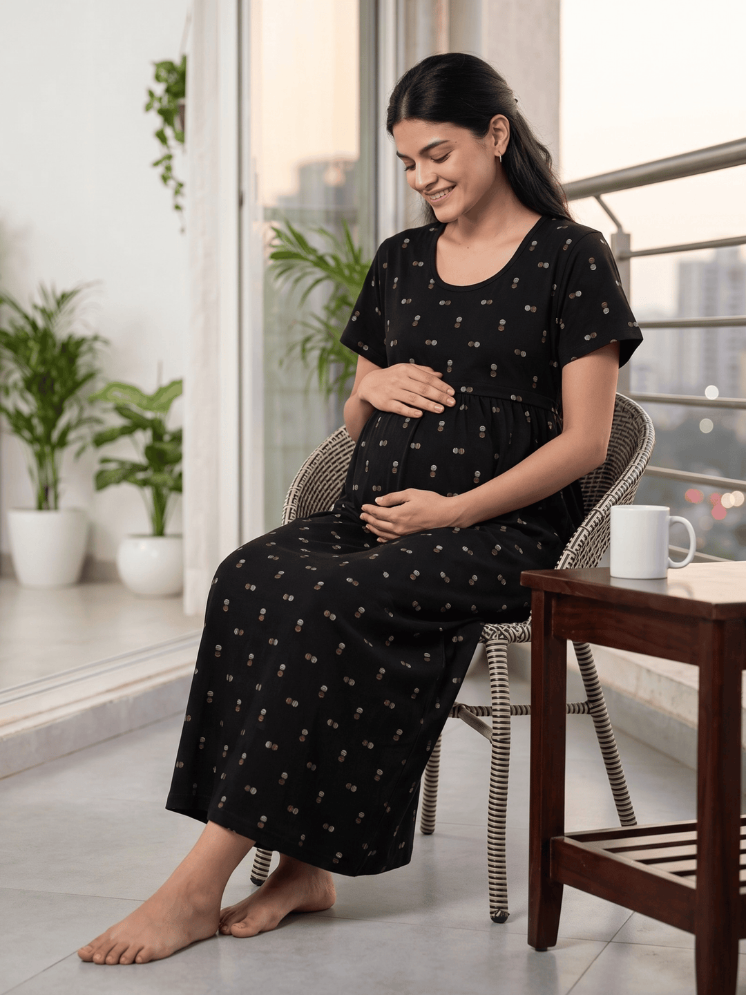 Soft hosiery cotton feeding nighty for women online
