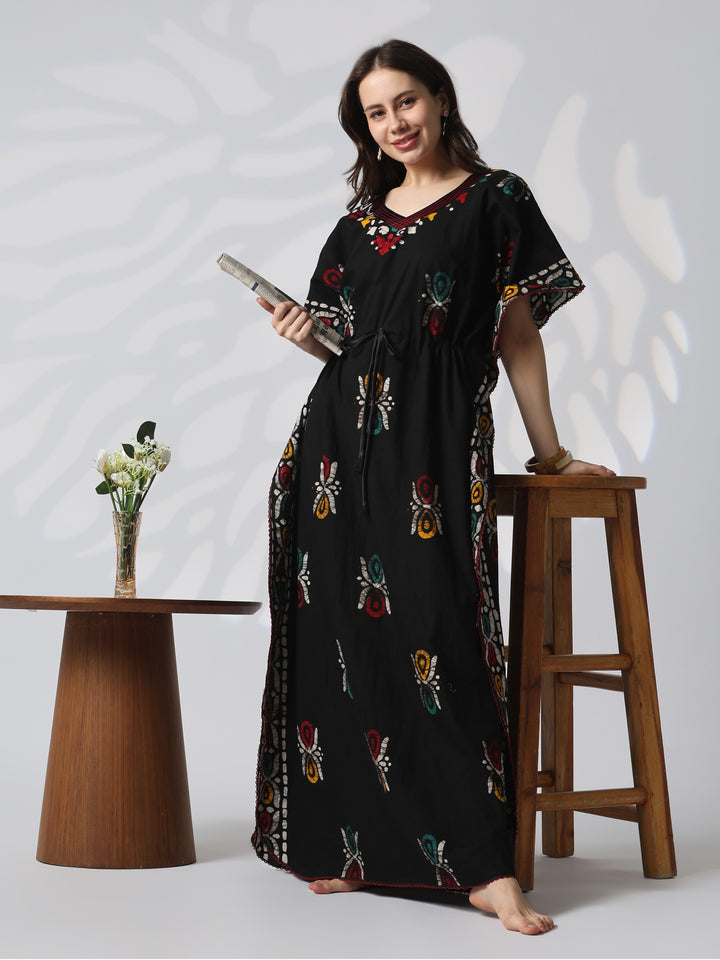 Pure cotton batik print kaftan nighty for women online