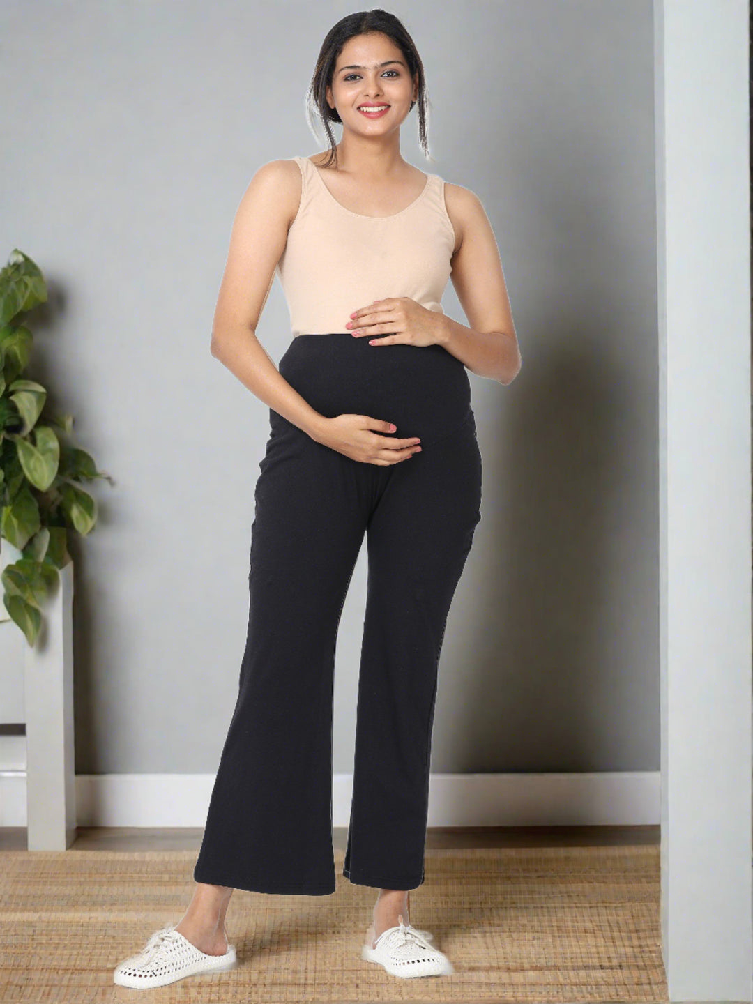  Maternity Plazzo  Black Maternity Dress Online Shopping India- 9shines label 