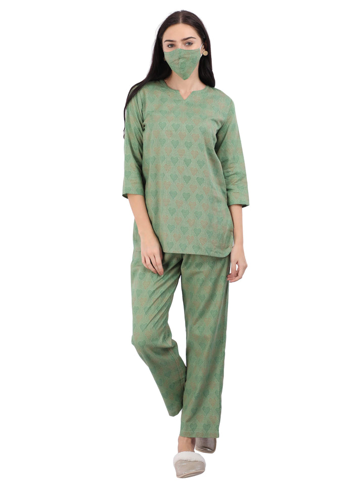  Co-ord sets  buy co ords - Pure Cotton Green co ords Online- 9shines label 