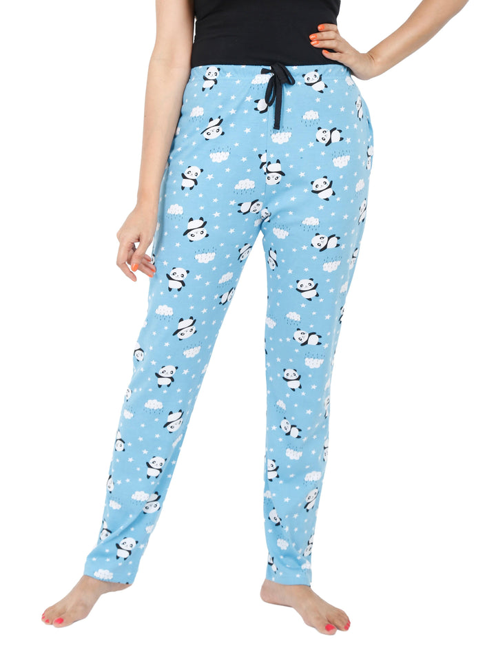  Pyjama  Hosiery Cotton Pyjama | Blue Pyjama pants- 9shines label 