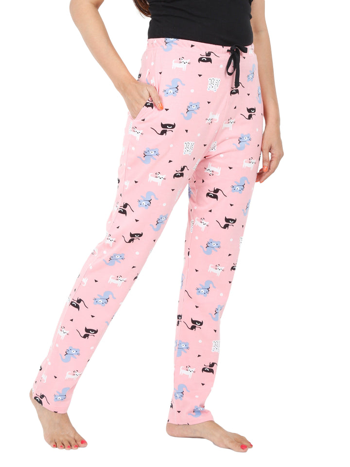  Pyjama  Hosiery Cotton Pyjama | Pink Cotton Pyjamas- 9shines label 