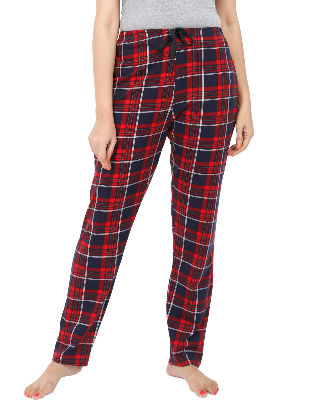  Pyjama  Buy Red Checks Hosiery Cotton Pyjama Lower Night Pants- 9shines label 