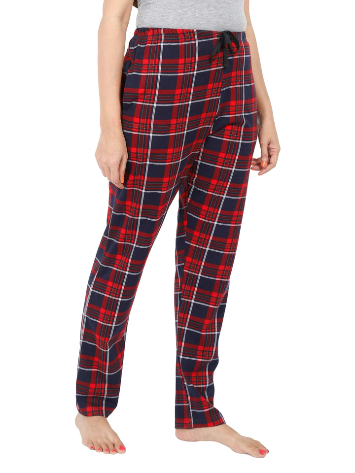  Pyjama  Buy Red Checks Hosiery Cotton Pyjama Lower Night Pants- 9shines label 