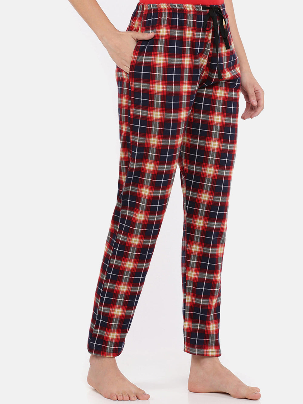  Pyjama  Hosiery Cotton Pyjama | Red & Yellow Pyjama Pants- 9shines label 